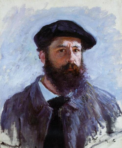 Self Portrait With A Beret by Claude Monet