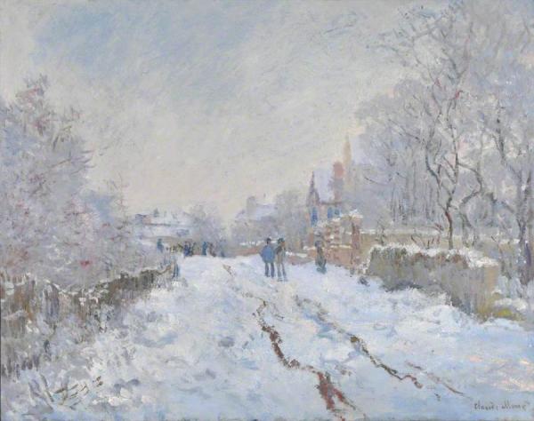 Snow Scene At Argenteuil by Claude Monet