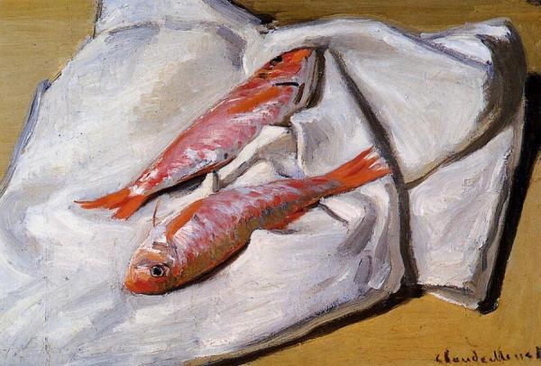 Still Life: Red Mullets by Claude Monet