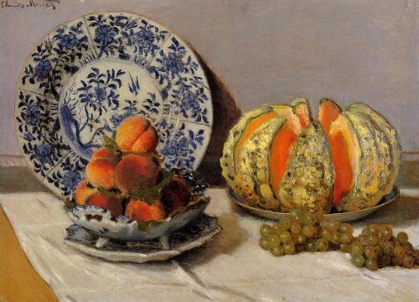 Still Life With Melon by Claude Monet