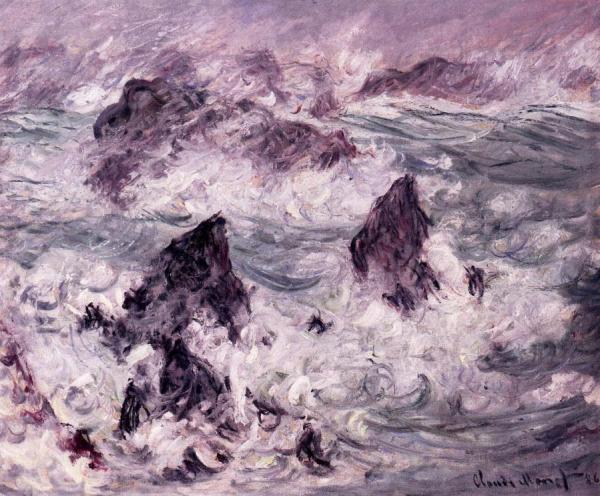 Storm At Belle-ile by Claude Monet Oil Painting Reproductions