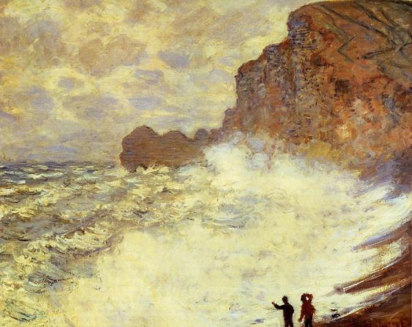 Stormy Weather At Etretat by Claude Monet Oil Painting Reproductions
