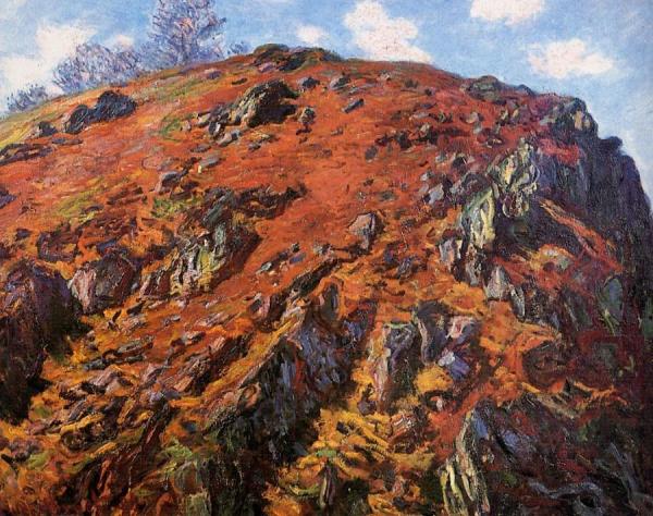 Study Of Rocks by Claude Monet