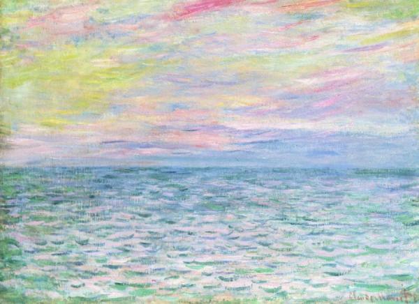 Claude Monet Sunset At Pourville, Open Sea