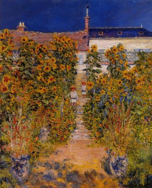The Artist's Garden At Vetheuil by Claude Monet