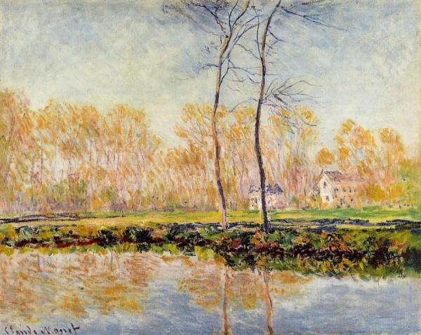 The Banks Of The River Epte At Giverny by Claude Monet