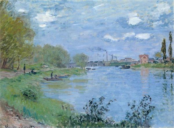 The Banks Of The Seine At La Grande Jatte by Claude Monet