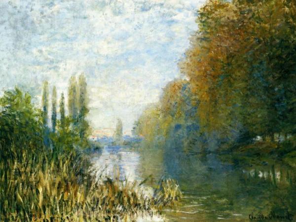The Banks Of The Seine In Autumn by Claude Monet