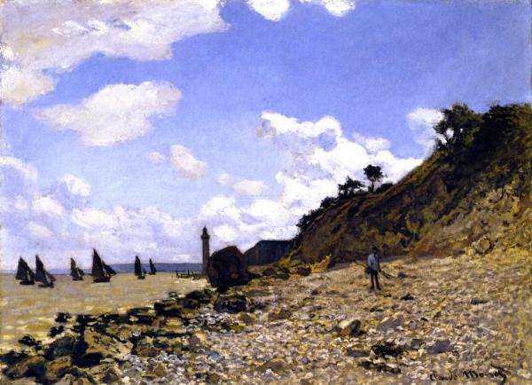 The Beach At Honfleur by Claude Monet