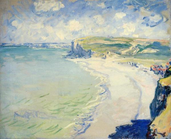 The Beach At Pourville by Claude Monet