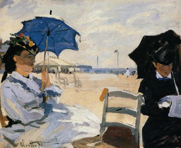 The Beach At Trouville by Claude Monet Oil Painting Reproductions