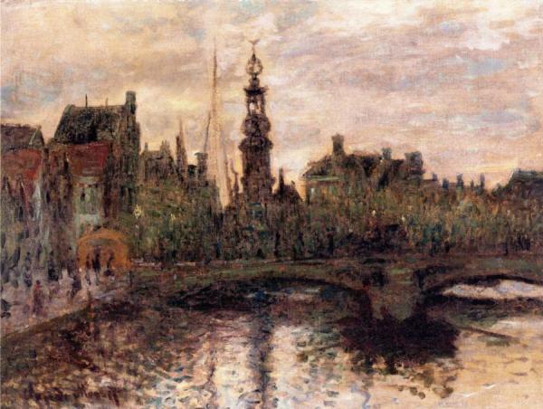 The Binnen-amstel Canal, Amsterdam by Claude Monet