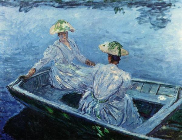 The Blue Row Boat by Claude Monet