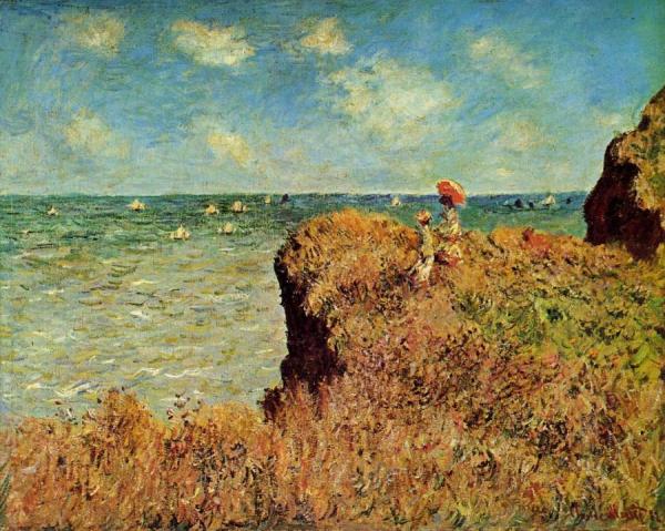 The Cliff Walk, Pourville by Claude Monet