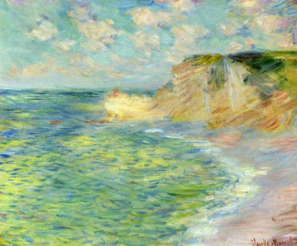 The Cliffs At Amont by Claude Monet