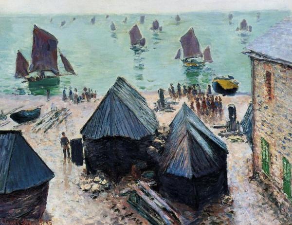 The Departure Of The Boats, Etretat by Claude Monet