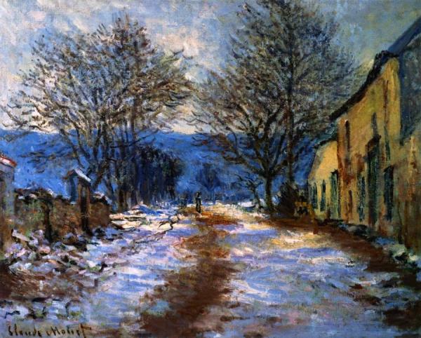 The Effect Of Snow At Limetz by Claude Monet