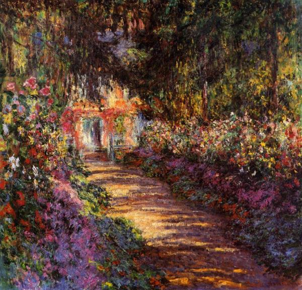 The Flowered Garden by Claude Monet