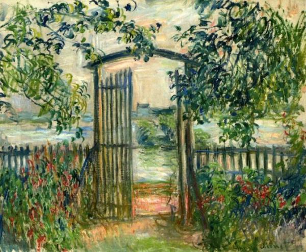 The Garden Gate At Vetheuil by Claude Monet