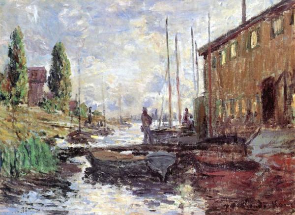 The Harbor In Argenteuil by Claude Monet