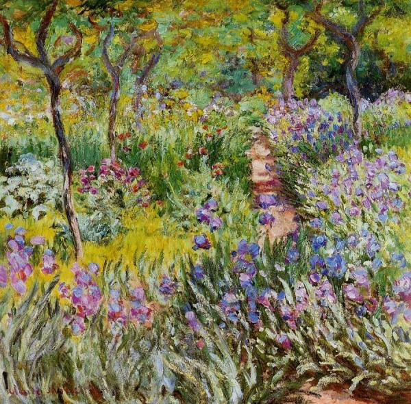 The Iris Garden At Giverny by Claude Monet