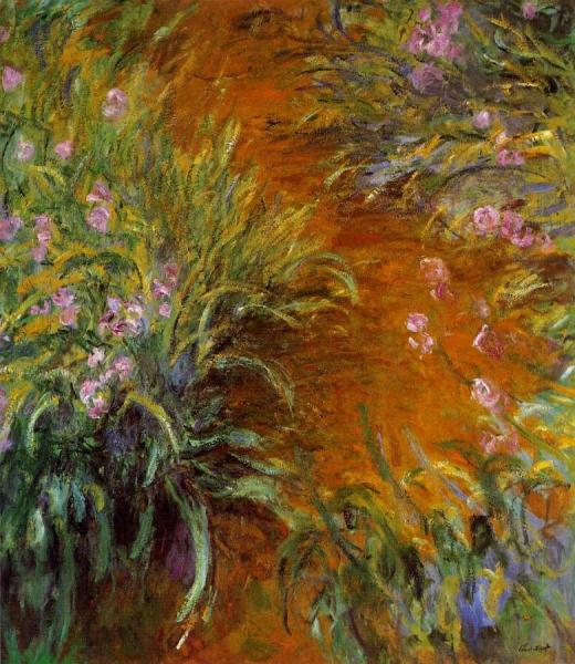 The Path Through The Irises by Claude Monet Oil Painting Reproductions