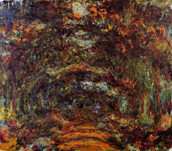 The Path Under The Rose Arches, Giverny by Claude Monet