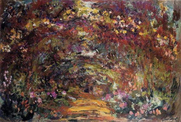 The Path Under The Rose Trellises, Giverny by Claude Monet Oil Painting Reproductions