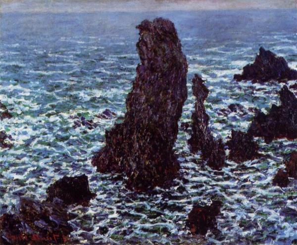 The Pyramids Of Port Coton, Belle Ile En Mer by Claude Monet