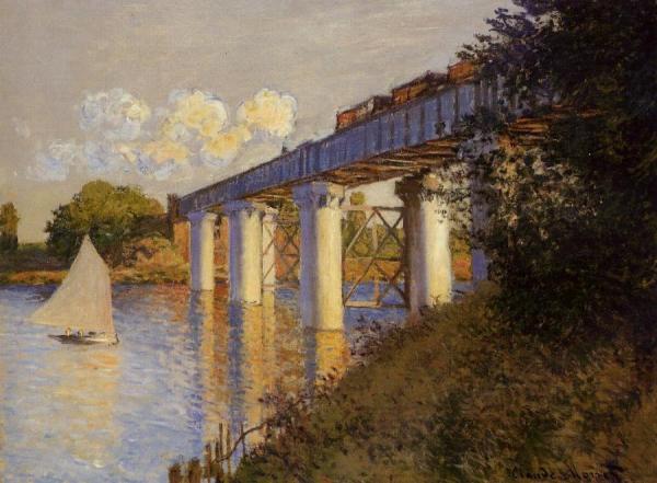 The Railway Bridge At Argenteuil by Claude Monet Oil Painting Reproductions