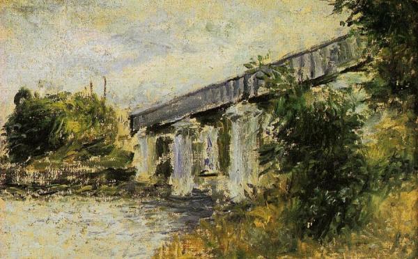 The Railway Bridge At Argenteuil by Claude Monet