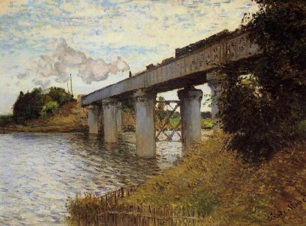 The Railway Bridge At Argenteuil by Claude Monet Oil Painting Reproductions