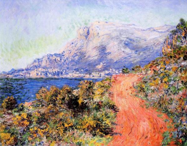 The Red Road Near Menton by Claude Monet