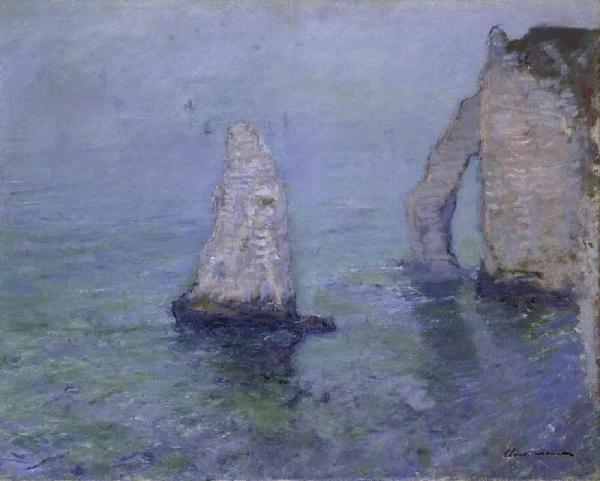 The Rock Needle And Port D'aval, Etretat by Claude Monet Oil Painting Reproductions