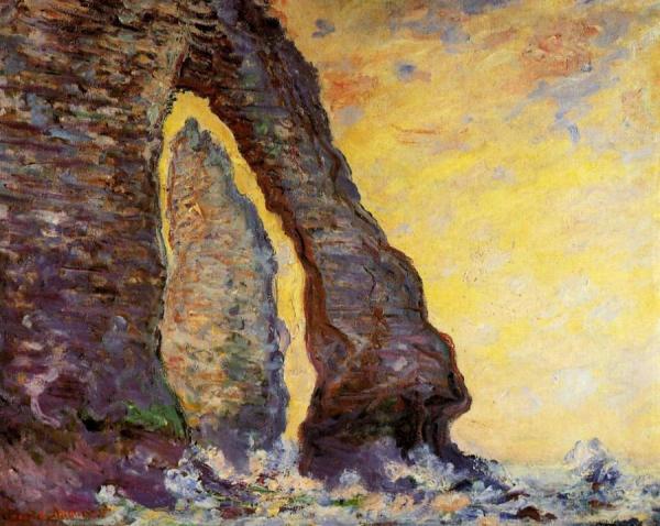 The Rock Needle Seen Through The Porte D'aval by Claude Monet