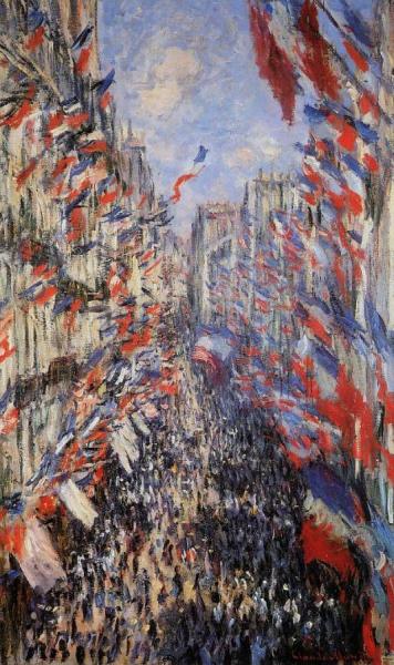 The Rue Montorgeuil 30th Of June 1878 by Claude Monet