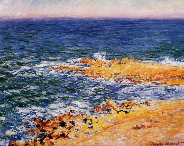 The Sea In Antibes by Claude Monet