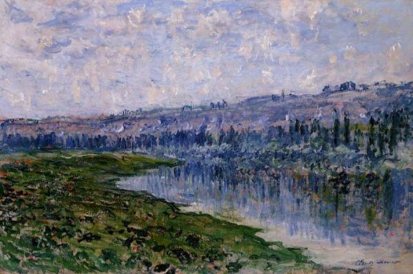 The Seine And The Chaantemesle Hills by Claude Monet Oil Painting Reproductions