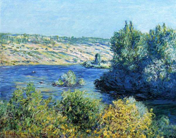 The Seine At Vetheuil by Claude Monet