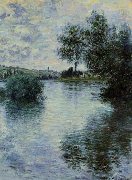 The Seine At Vetheuil by Claude Monet