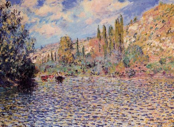 The Seine At Vetheuil by Claude Monet