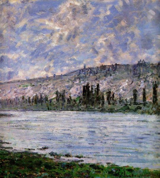 The Seine At Vetheuil (detail) by Claude Monet Oil Painting Reproductions