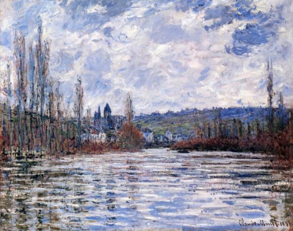 The Seine In Flood At Vetheuil by Claude Monet