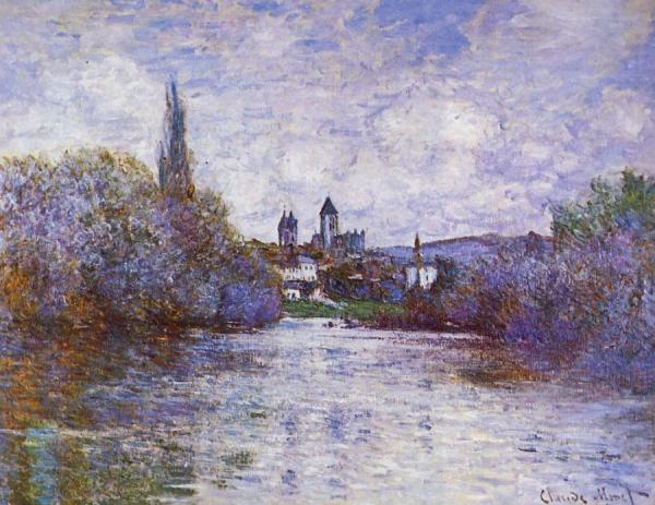 The Small Arm Of The Seine At Vetheuil by Claude Monet