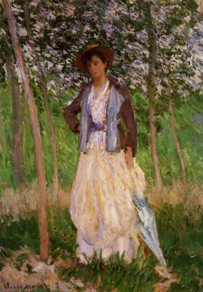 The Stroller (suzanne Hoschede) by Claude Monet