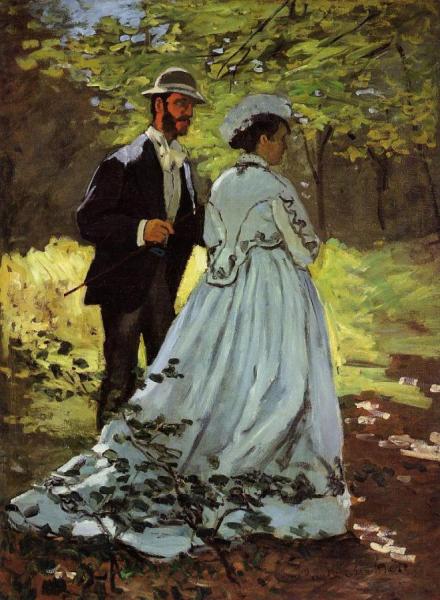 The Strollers (study For 'luncheon On The Grass' by Claude Monet