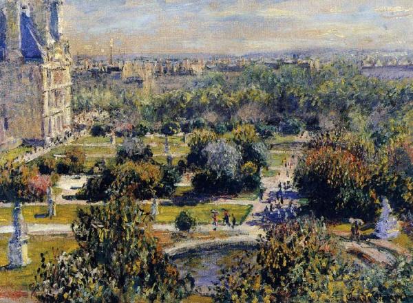 The Tuileries (study) by Claude Monet
