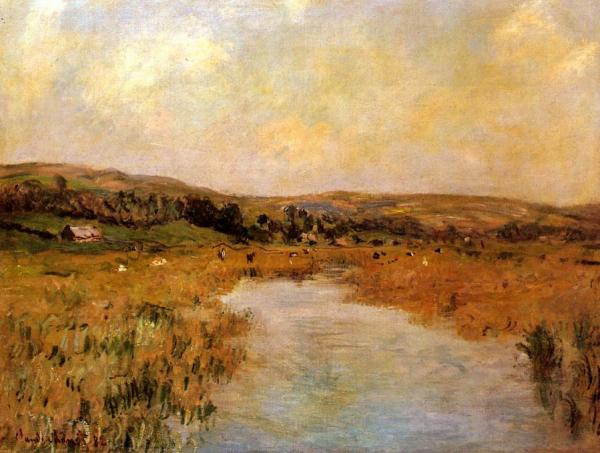 The Valley Of The Scie At Pouville by Claude Monet Oil Painting Reproductions