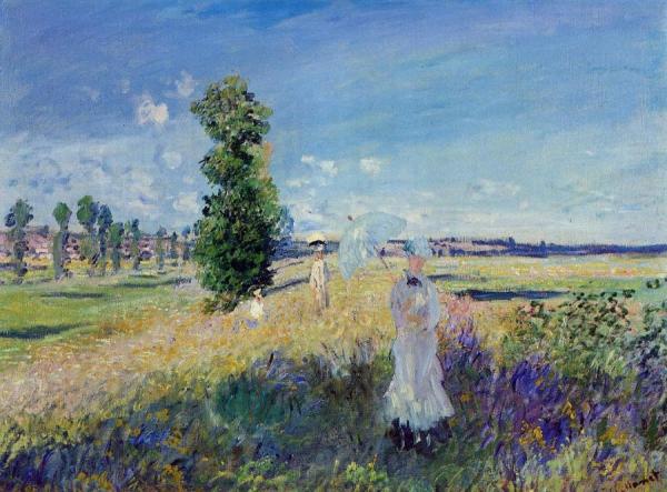 The Walk, Argenteuil by Claude Monet
