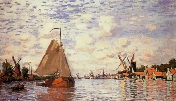 The Zaan At Zaandam by Claude Monet